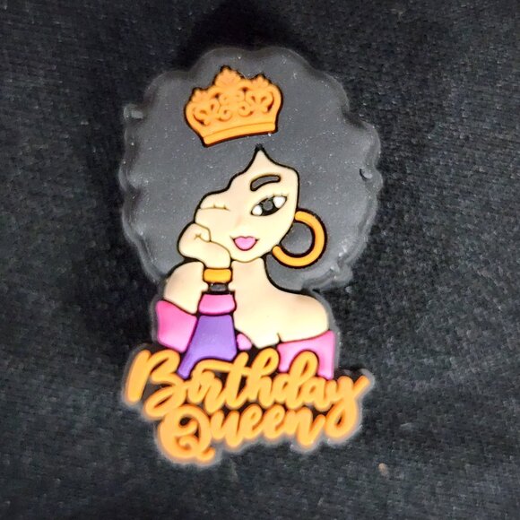 Asst. 4pc Avocado Birthday Queen and Two Soccer Ball and Net Croc Shoe Charms - Picture 4 of 16